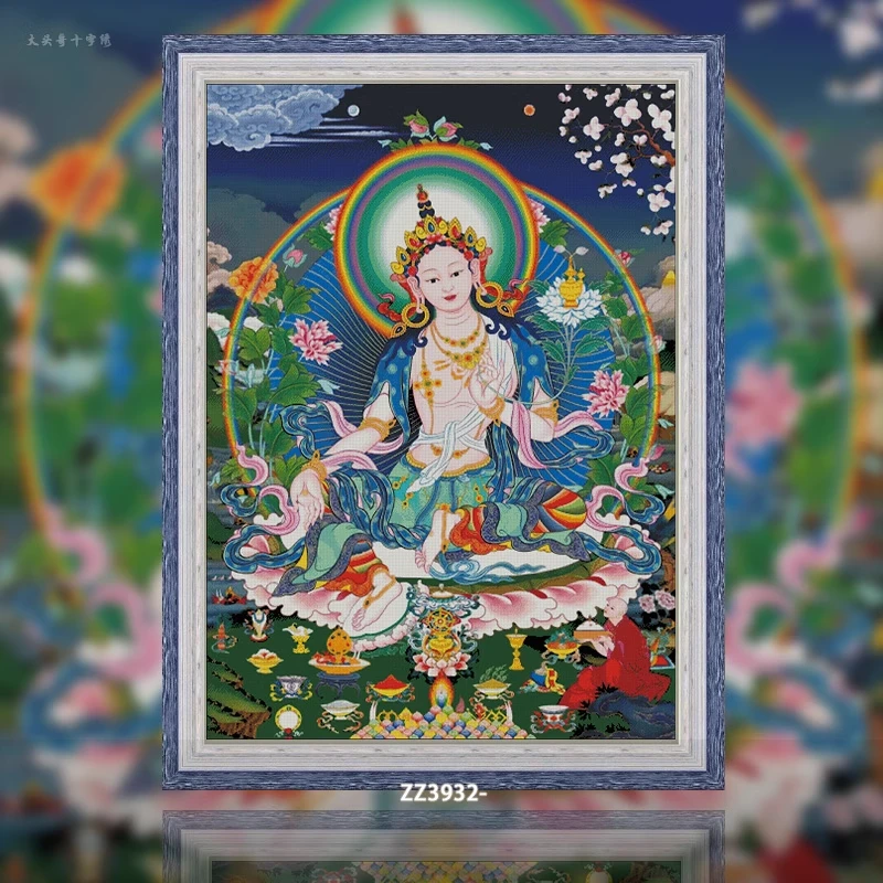 【ZZ3932-圣度母】十字绣2023新款客厅卧室玄关画唐卡客厅简约现