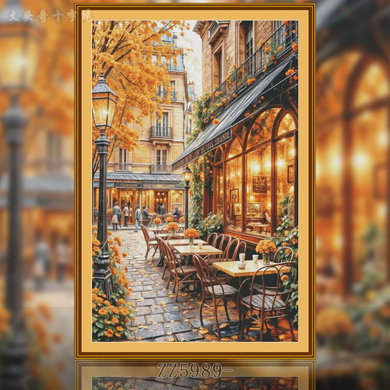 【ZZ5989-浪漫初秋】十字绣2024新款小件线绣客厅餐厅简单竖版玄