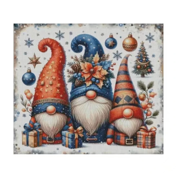 【ZZ4436-圣诞小矮人】十字绣2023新款手工客厅卧室小件可爱卡通