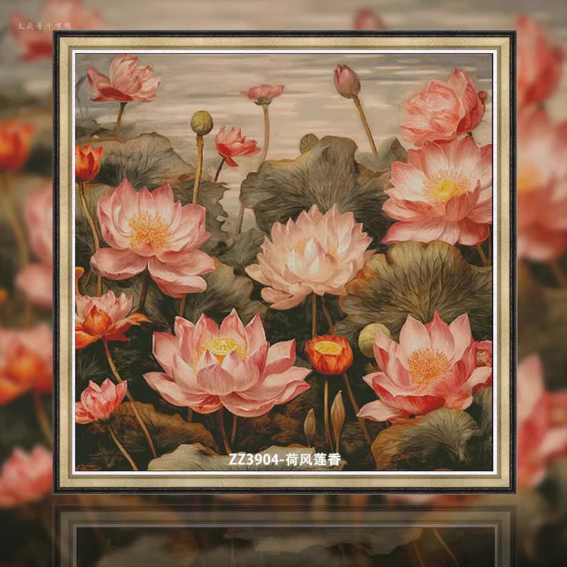 【ZZ3904-荷风莲香】十字绣2023新款手工卡通系列卧室客厅