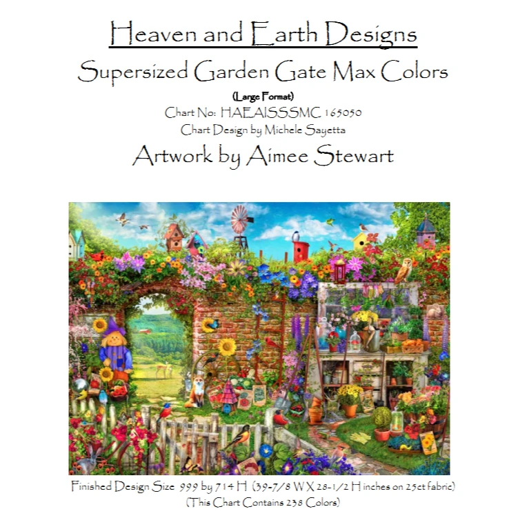 花园238色十字绣2022新款线绣客厅卧室大幅自己绣手工dmc25ct