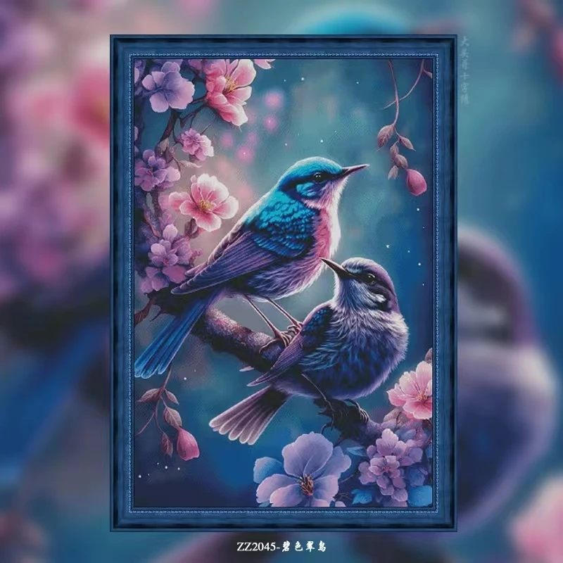 【ZZ2045-碧色翠鸟】十字绣2023新款自己绣手工客厅卧室动物系列