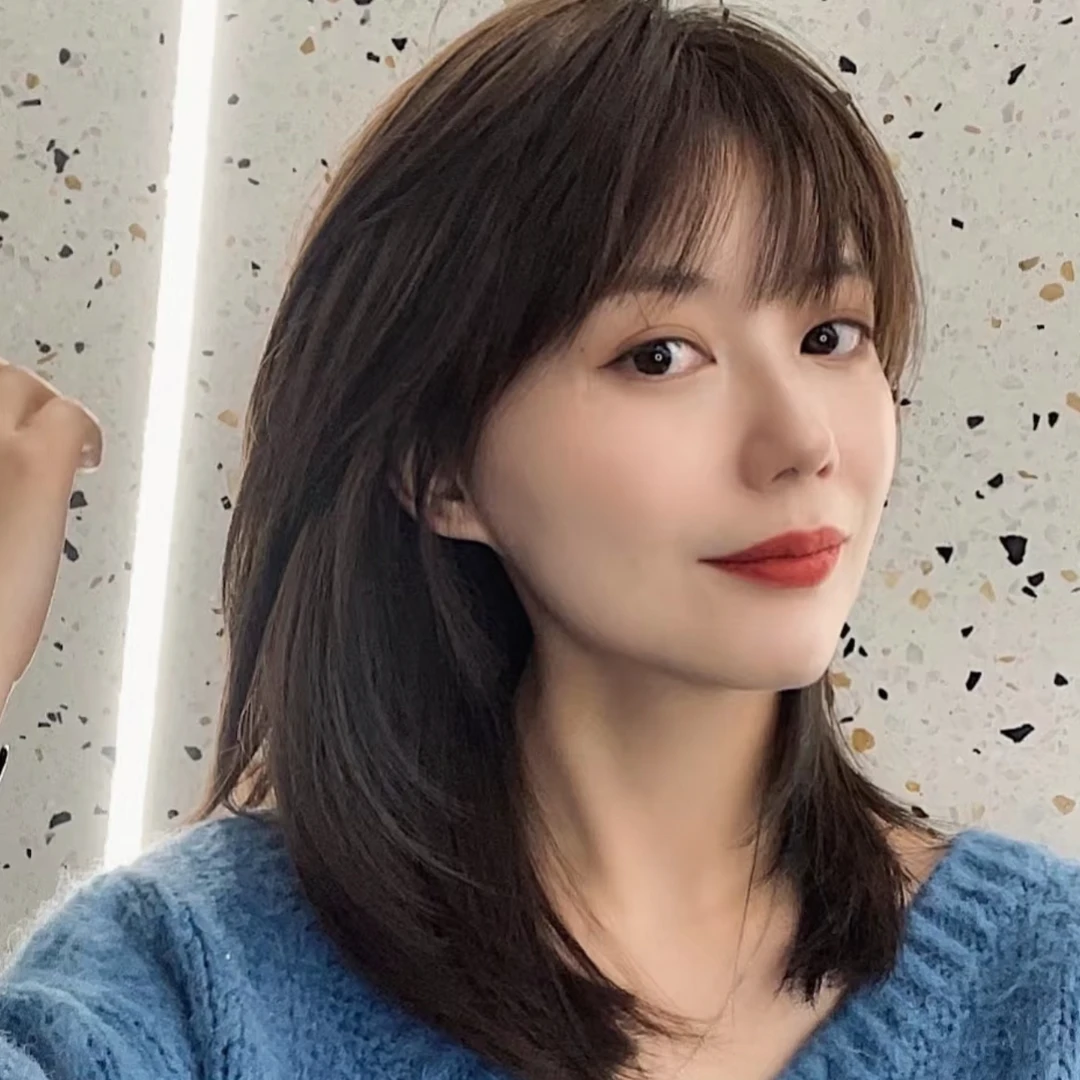 【甄选法式38厘米刘海锁骨发】全真发自然手织全头套仿真大头皮轻薄