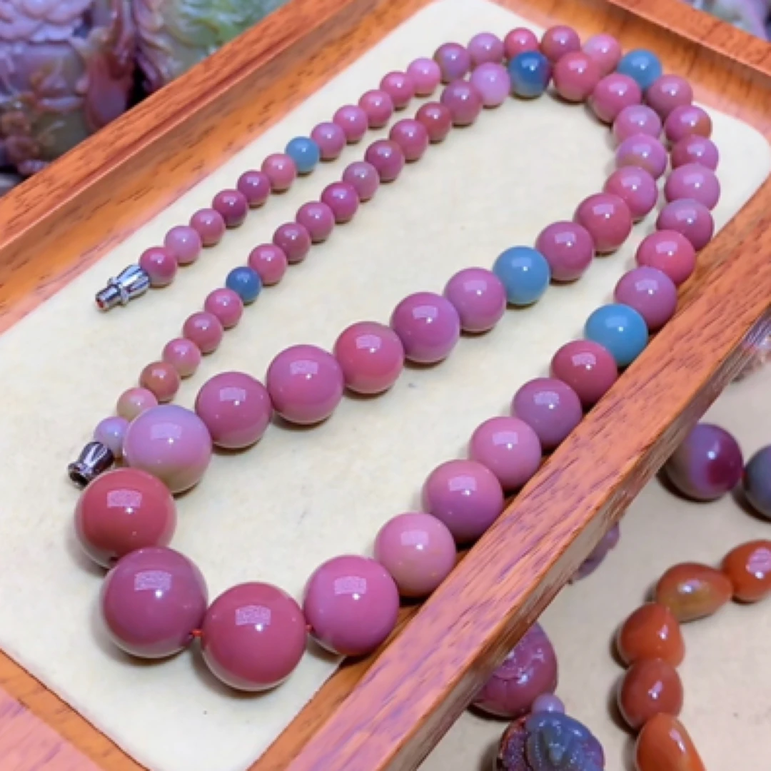 盐源玛瑙老矿光珠塔链