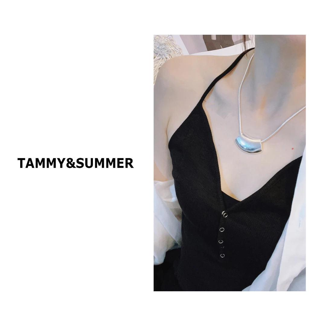 非金属项链 【Tammy&Summer】个性设计磨砂几何方形项链BXA940-4