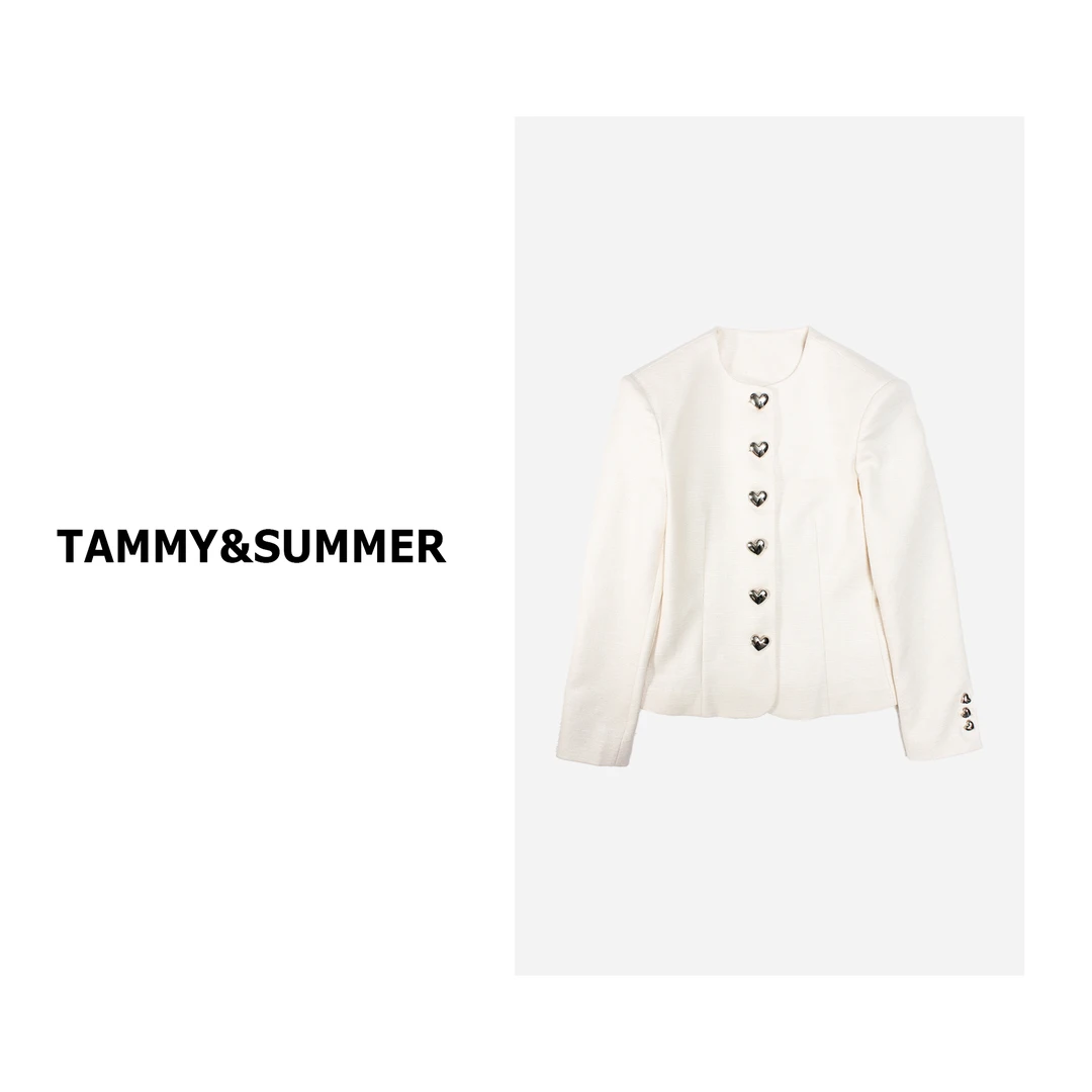 【Tammy&Summer】时尚气质小香风单排心形扣通勤百搭西装AB2186