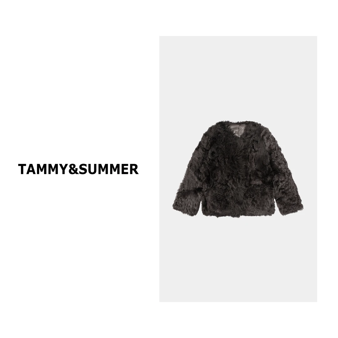 【Tammy&Summer】美拉德洋巧色进口托斯卡纳皮毛一体毛绒外套53906