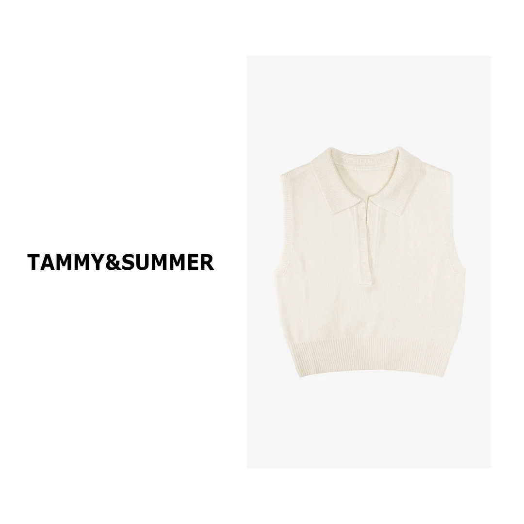 【Tammy&Summer】100%羊毛V领无袖针织毛衣背心简约外穿马甲18048