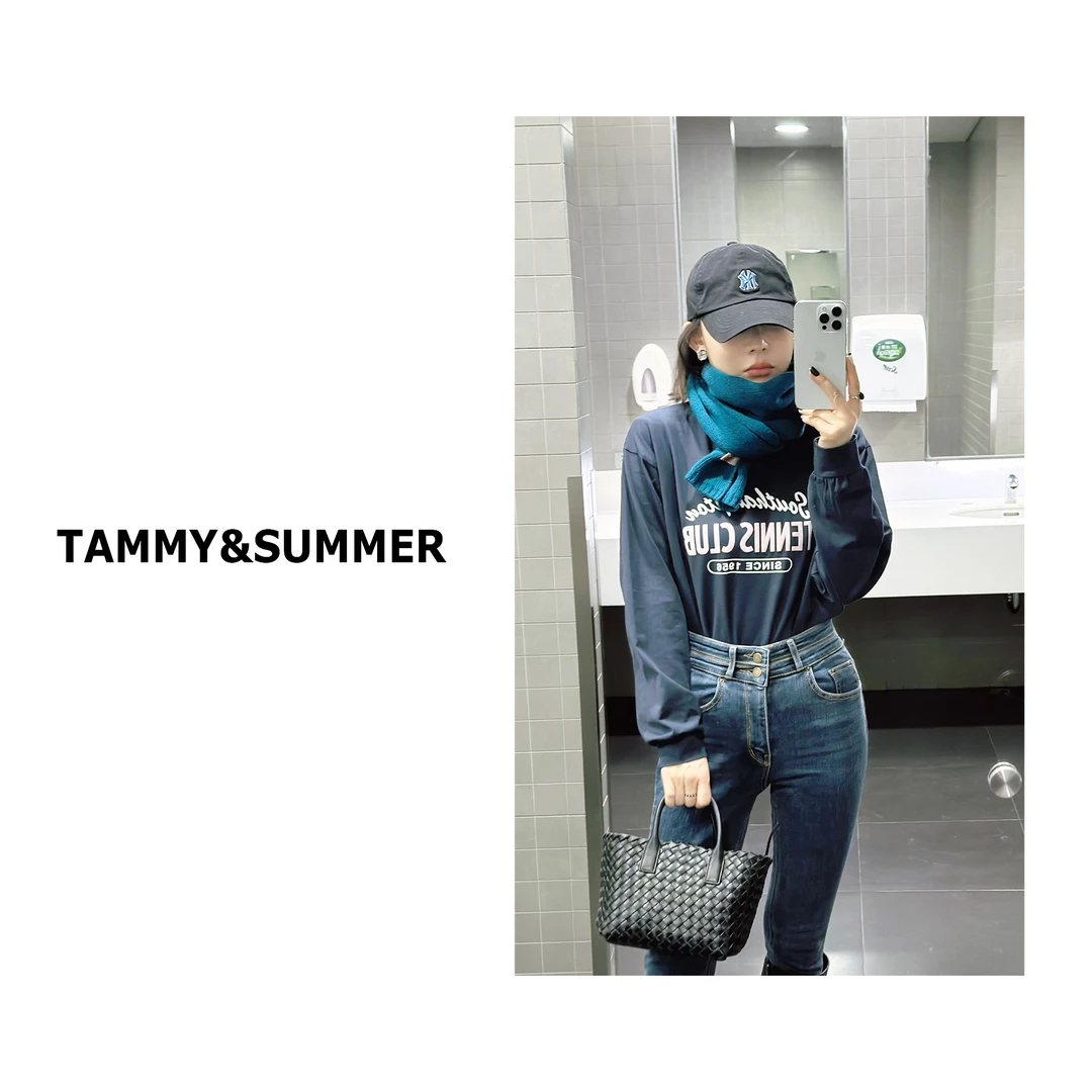 【Tammy&Summer】字母印花长袖T恤百搭休闲圆领上衣31219