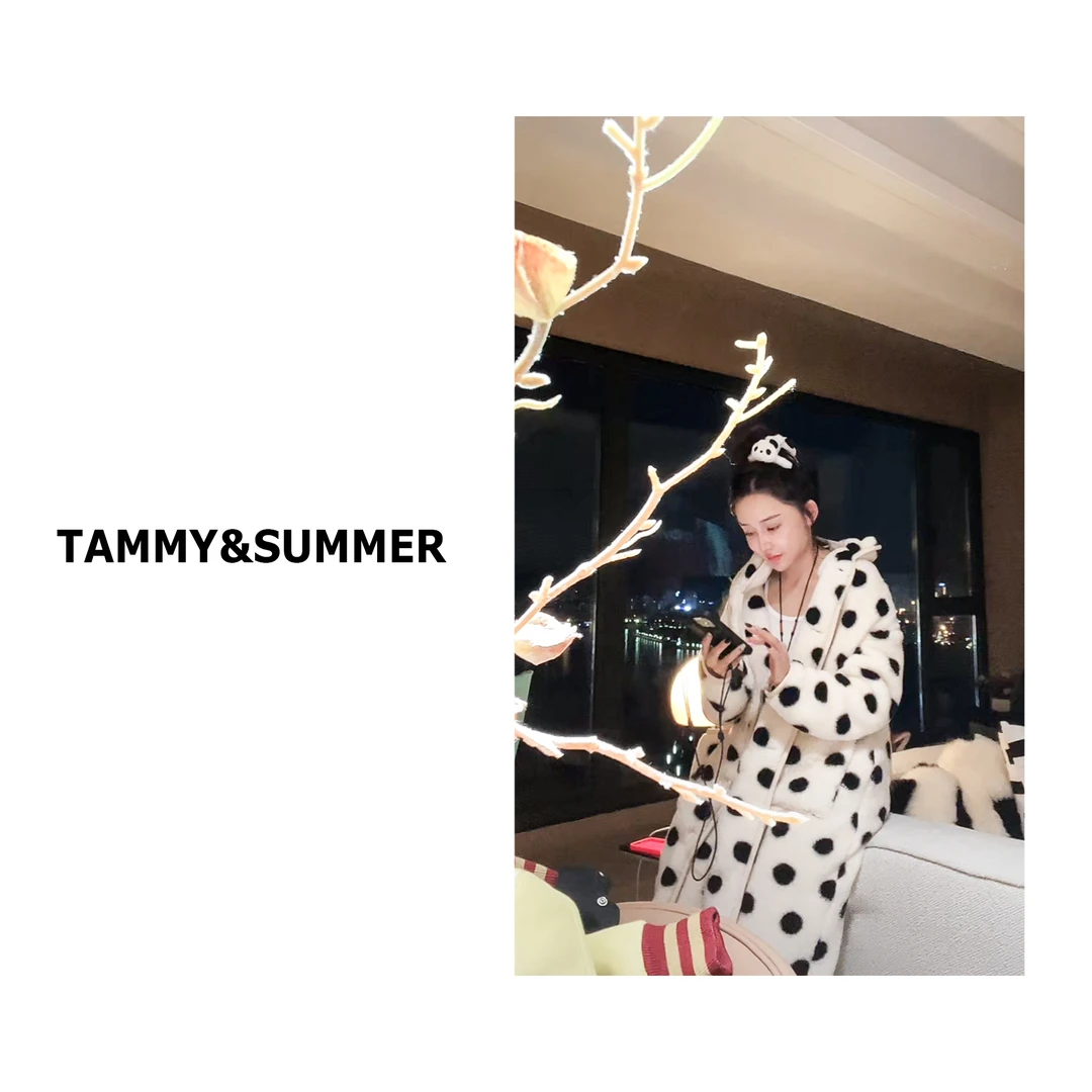 【Tammy&Summer】珊瑚绒波点睡袍秋冬加绒保暖睡衣居家服套装928