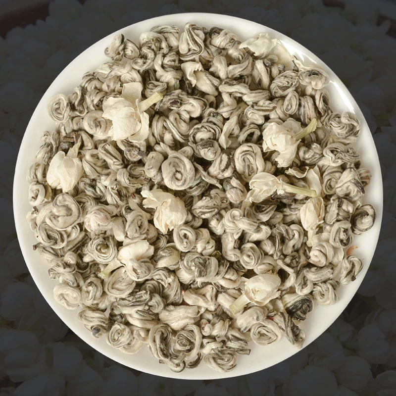 茉莉花茶玉螺王2023新茶浓香型白毫广西横县特产250g罐装茶叶