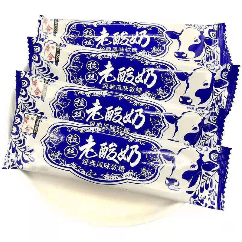 老酸奶风味软糖拉丝糖小零食奶糖软糖酸奶糖果牛奶糖酸奶条年货