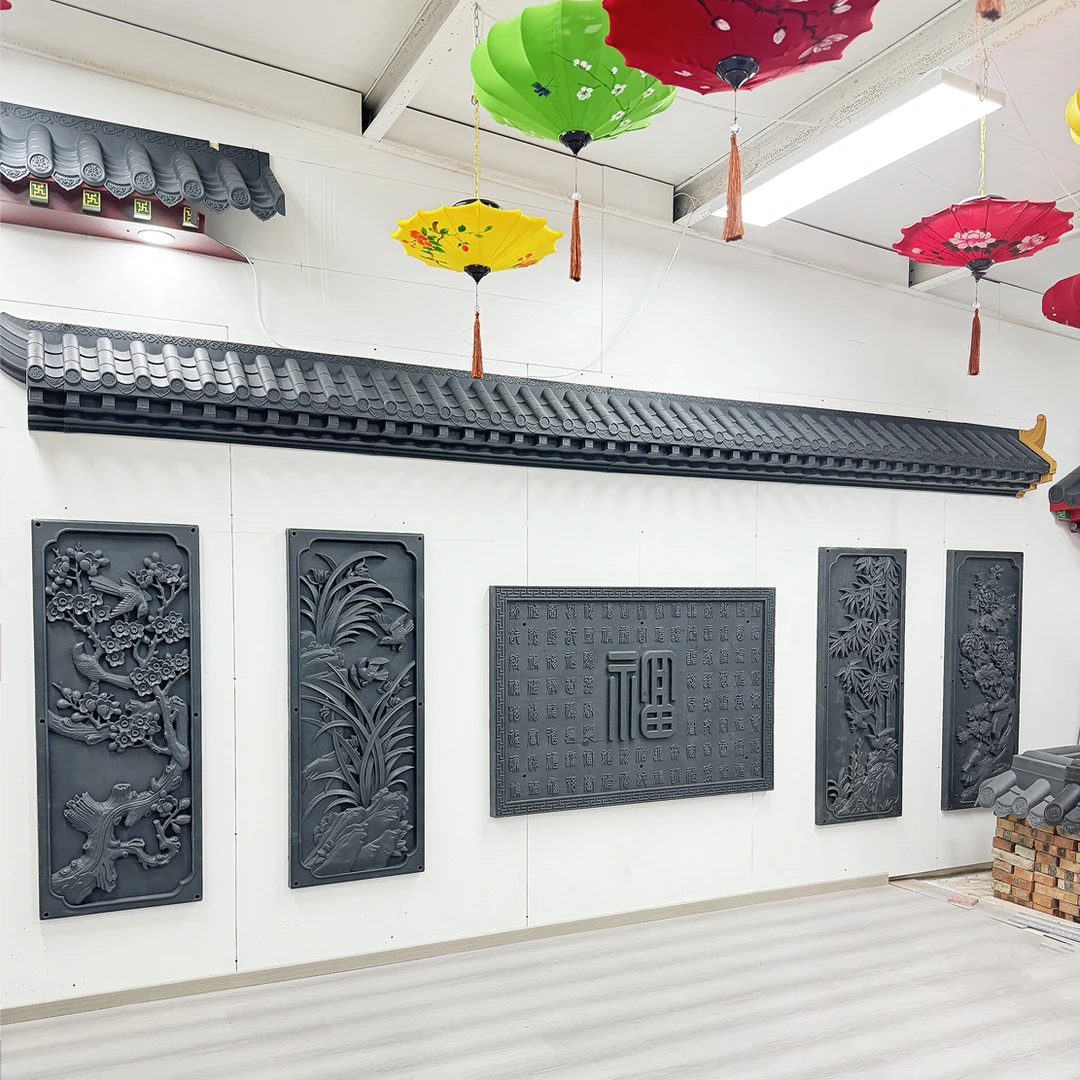 直播间大百福+梅兰竹菊影壁墙面装饰仿古浮雕挂件农村四合院壁挂