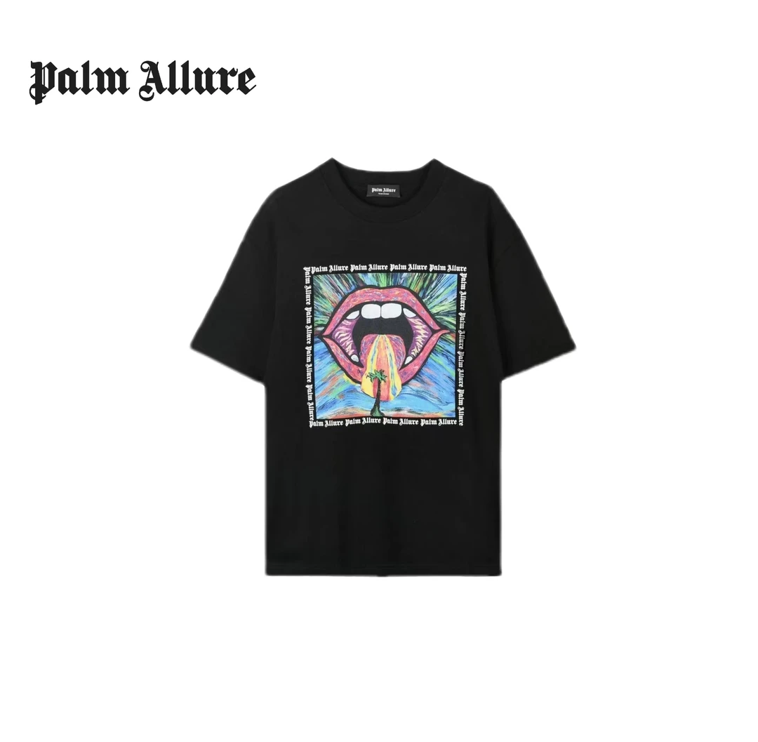 全新未使用   Palm Allure 男女同款胸口印花短袖潮流圆领