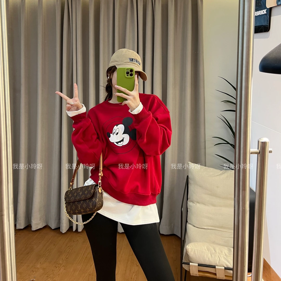 趣味米奇加绒卫衣30631