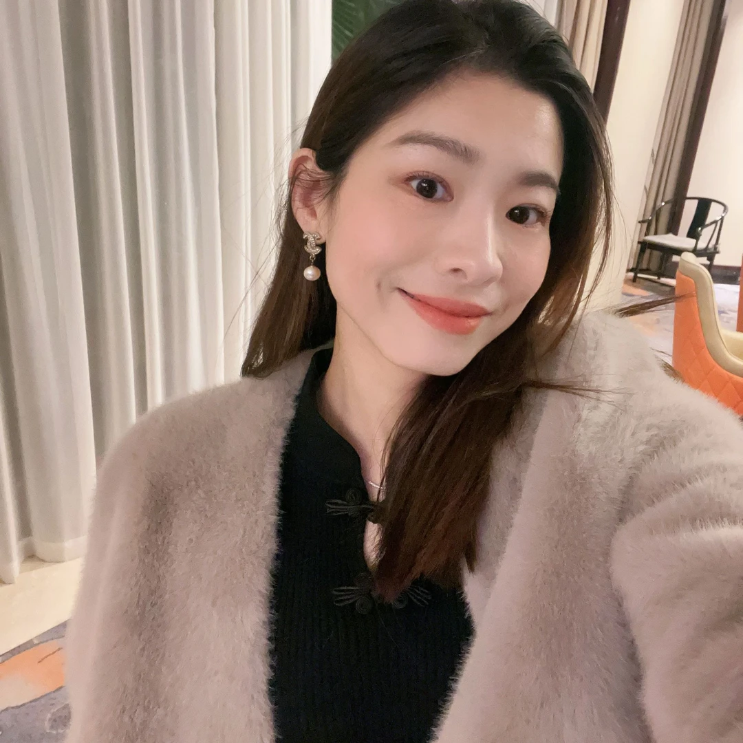 气质鹿皮貂绒外套8001