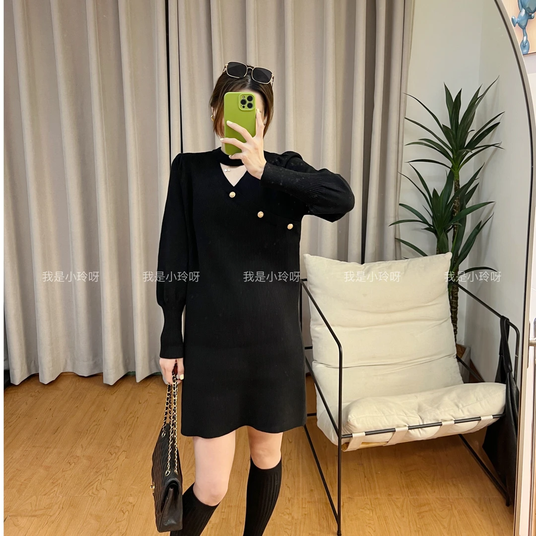 小心机镂空挂脖连衣裙9103