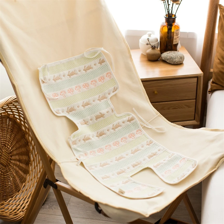 雅赞六层棉纱婴童小车坐垫双面可机洗