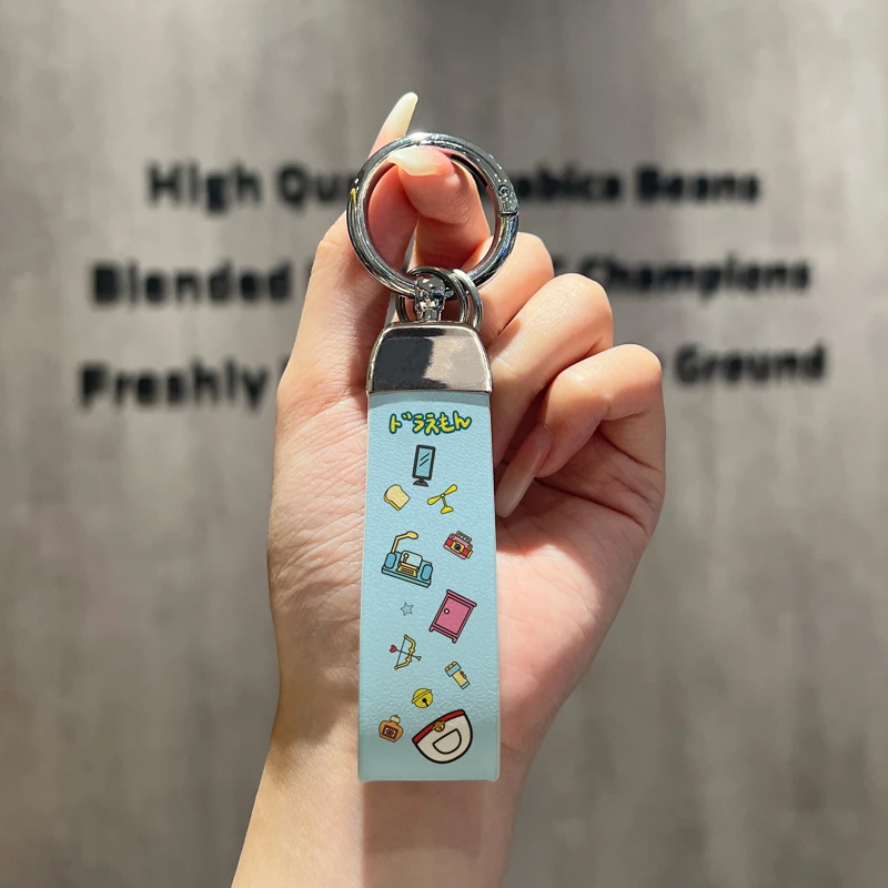 【60号】汽车钥匙壳配件金属皮绳法式皮绳钻环停车号码牌