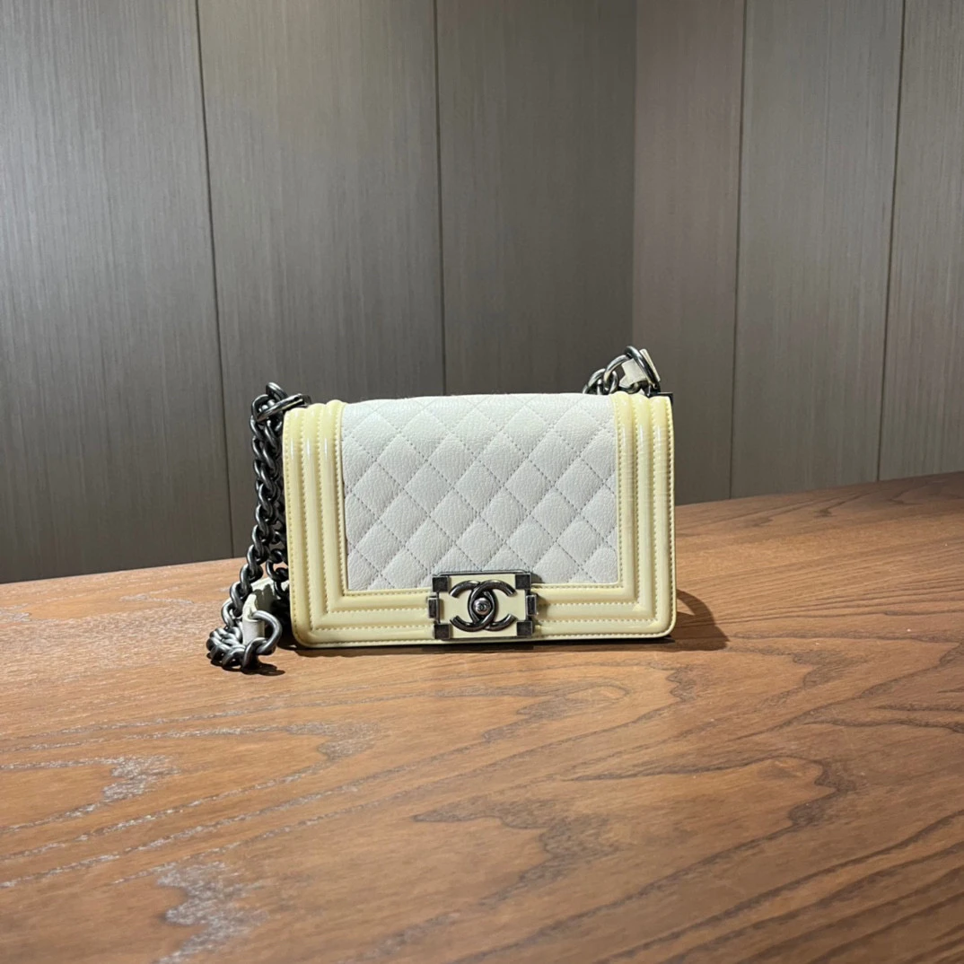 99新   leboy小号拼皮链条包 21开 20×13 qk