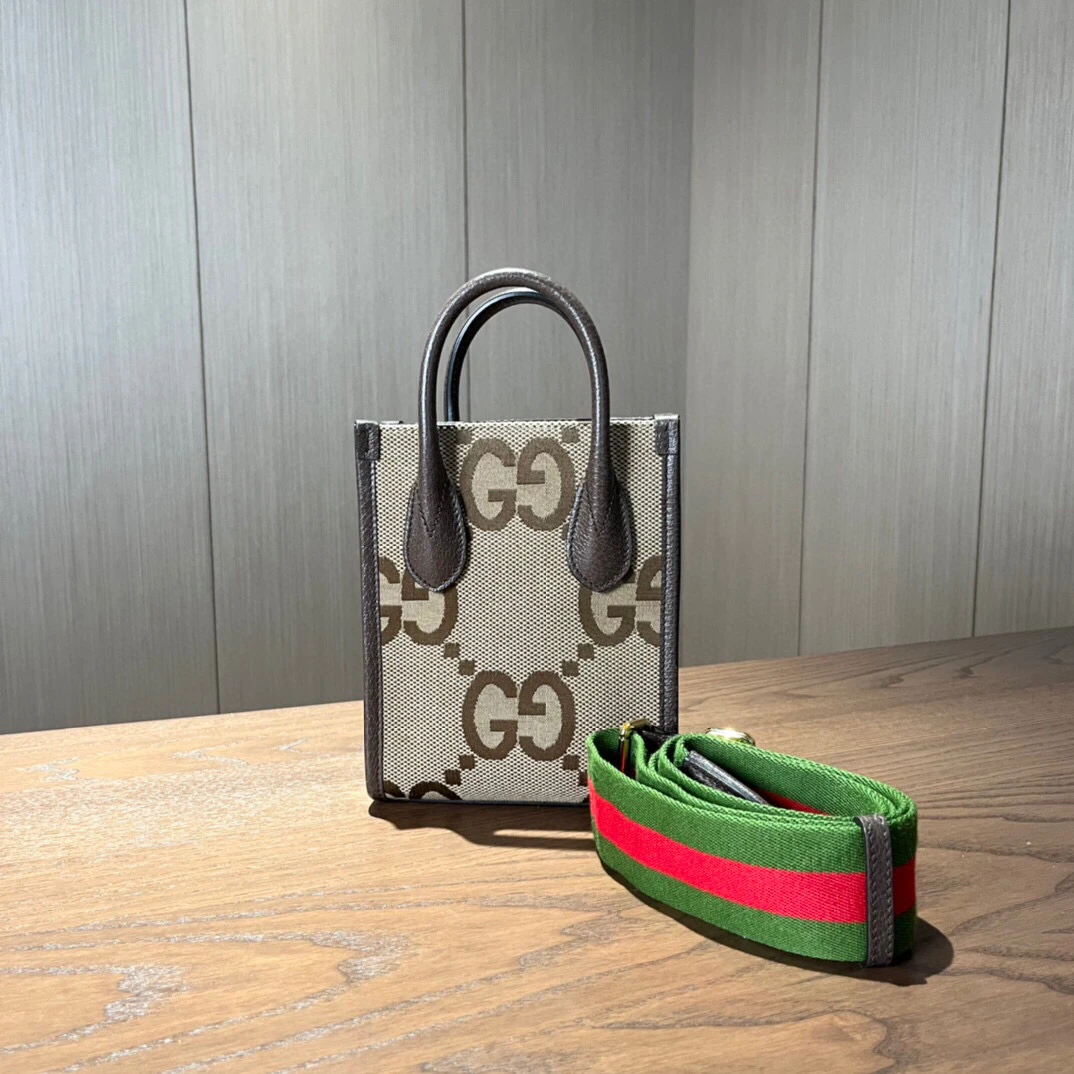 99新  Gucci古驰 双G大老花mini托特包 尺寸16×20