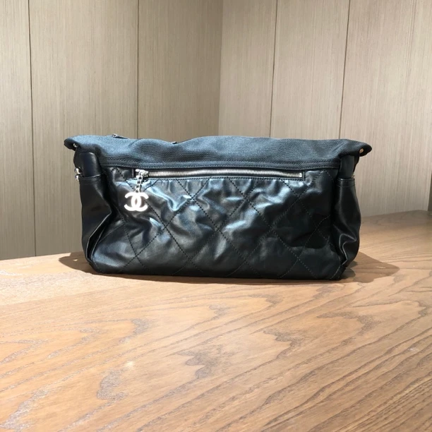 99新   黑银拉链款托特包 尺寸38×20