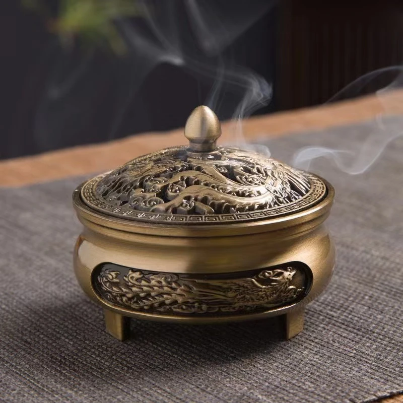 青铜宣德炉、线香、盘香两用炉