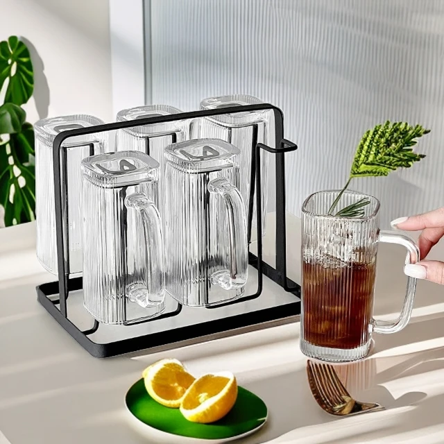 家用水具套装喝水杯玻璃水杯大容量杯子耐高温牛奶杯饮料杯啤酒杯