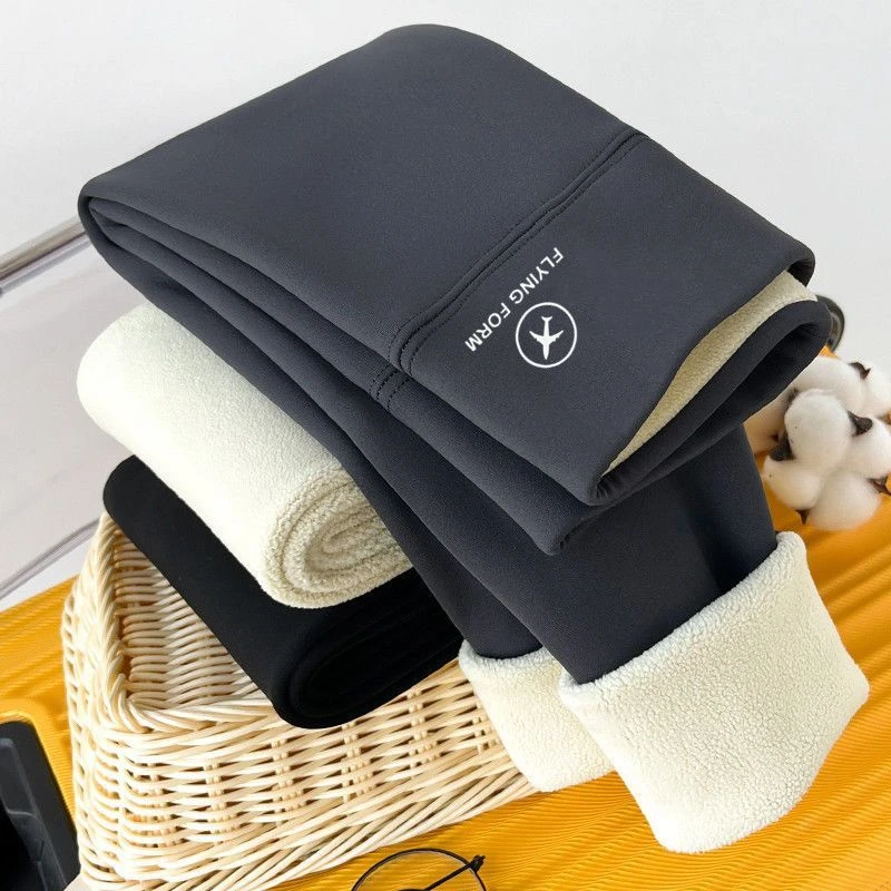 加厚羊羔绒鲨鱼裤女外穿冬季保暖打底裤高腰收腹提臀瑜伽芭比