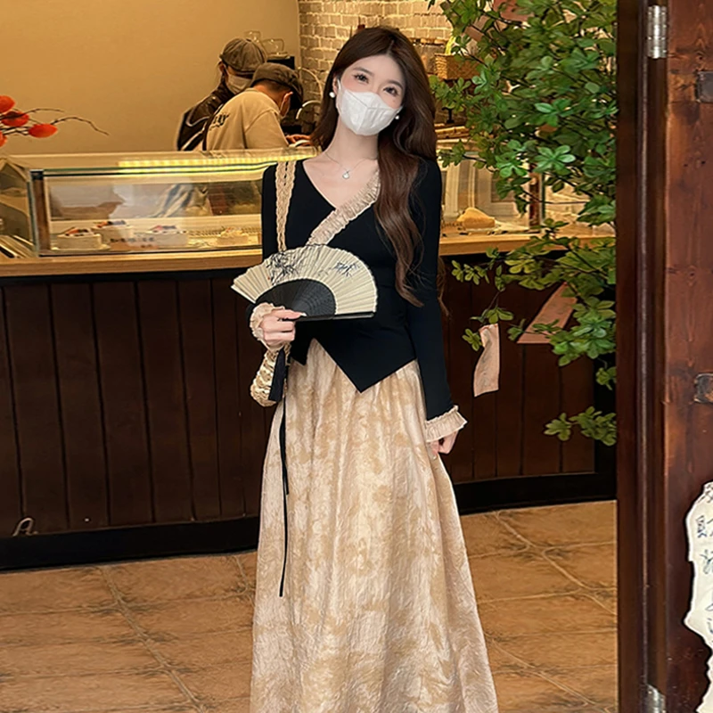 新中式国风连衣裙子女夏季2024新款小众设计绝美长裙T1096