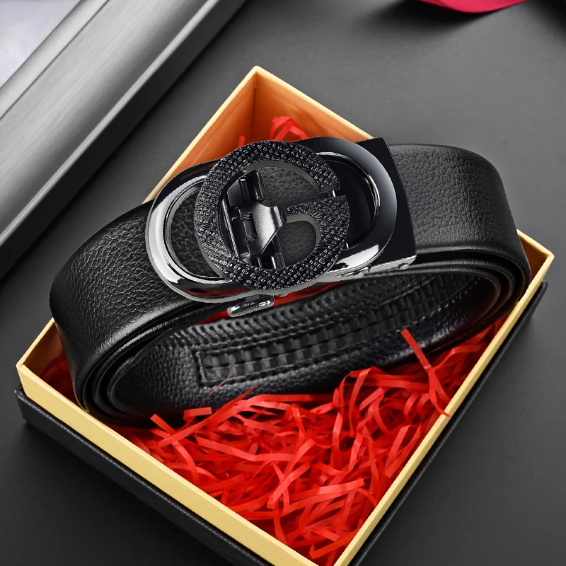 保罗皮带男自动扣男士牛皮腰带年轻人潮ins新款裤腰带
