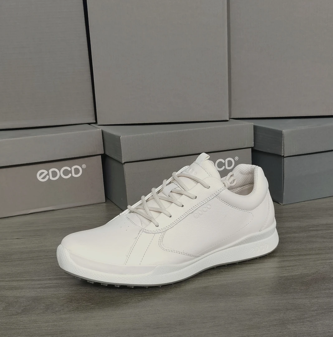 eDCD编码2317米白色高尔夫休闲皮鞋舒适百搭休闲男皮鞋户外时尚..