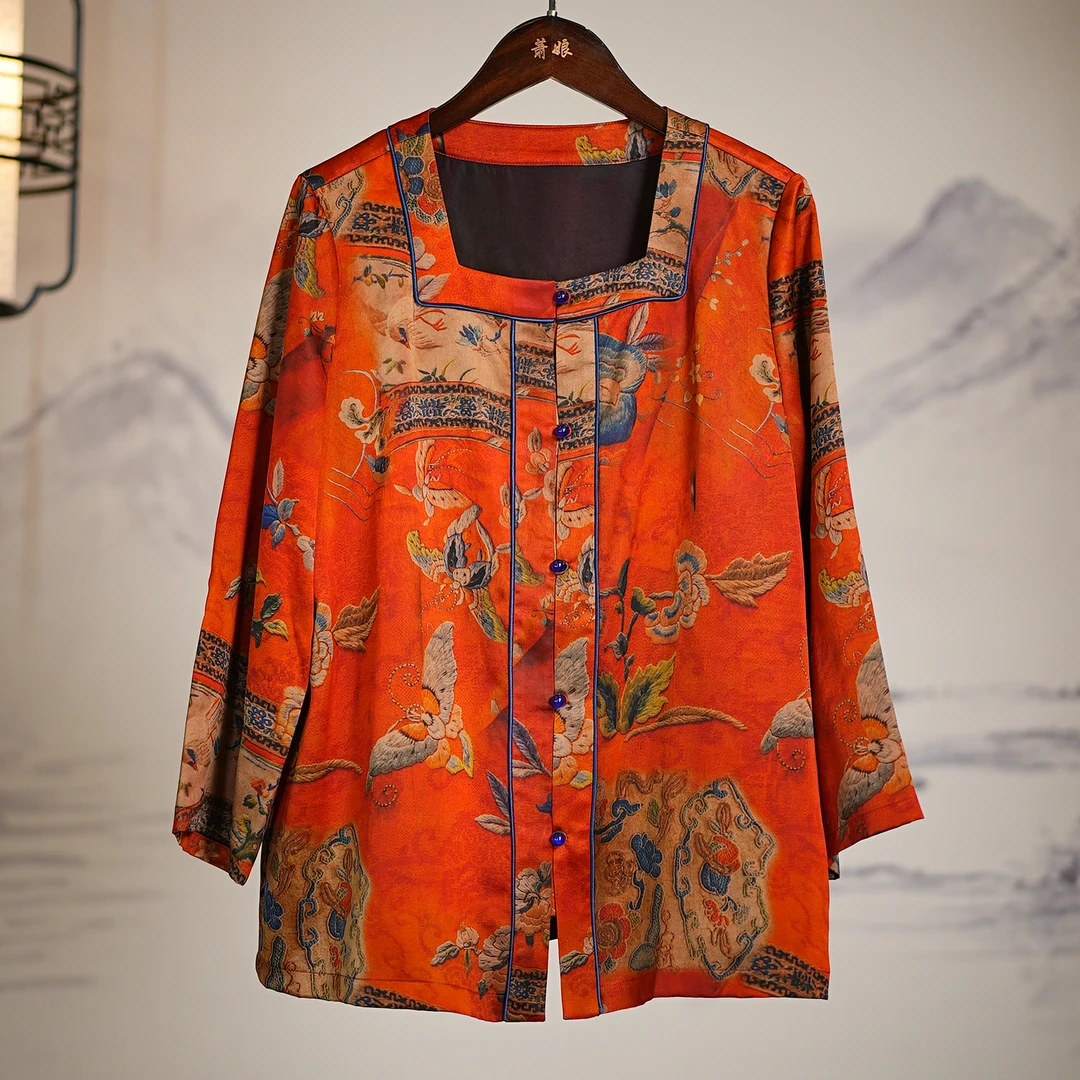 萧娘【忆梦】香云纱新中式女士上衣时尚百搭复古气质宽松国风907