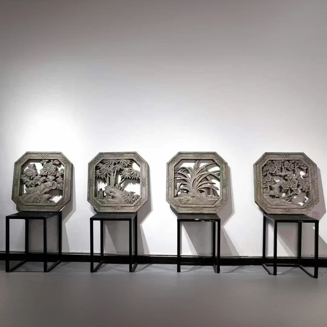 正源石雕，石窗青石材质