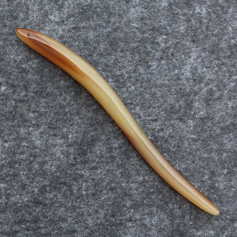 天然牛角发簪盘发丸子头发饰中国风簪子盘发小工具长15-16厘米