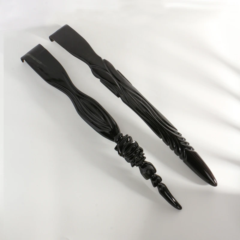 1根装牛角雕花家用抓痒挠痒痒挠抓背不求人按摩器大号长约38~48CM