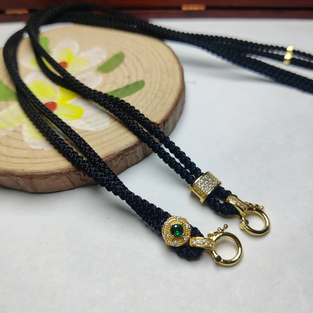 合金吊坠 【新粉福利】简约万能配绳多用百搭发文玩可调节黑色金色