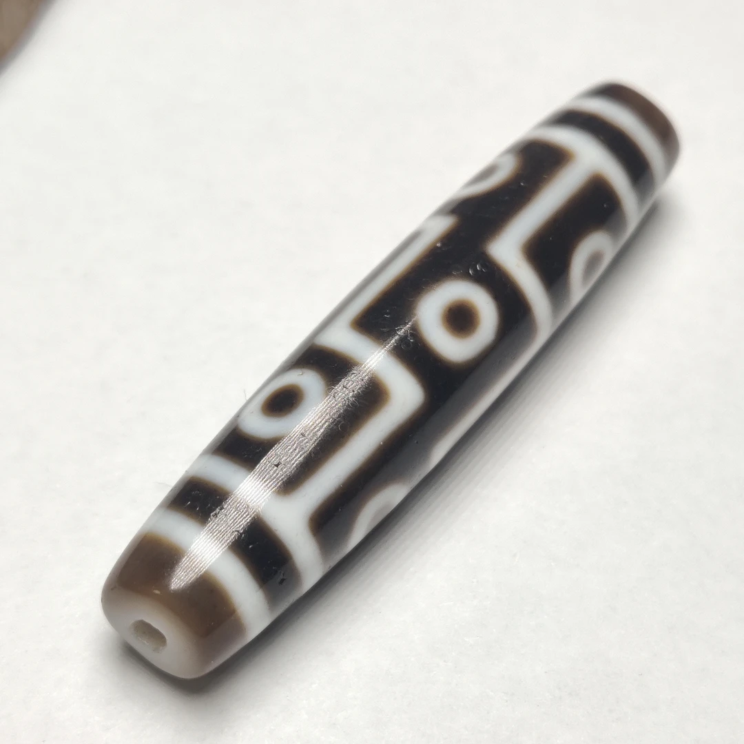 极黑白折线九眼50+桶珠时尚精致大方款文玩手串珠宝玛瑙饰品