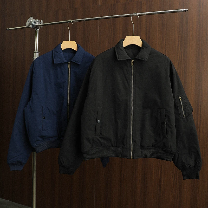 Unblank 24AW复古MA1飞行夹克男款秋冬季加厚复古棒球棉服外套