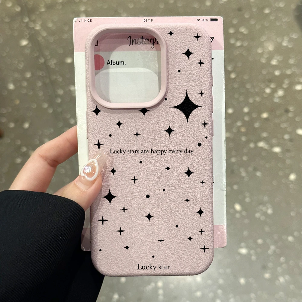 幸运黑星星适用iphone15/16苹果13/14手机壳TPu软壳华为P70荣耀