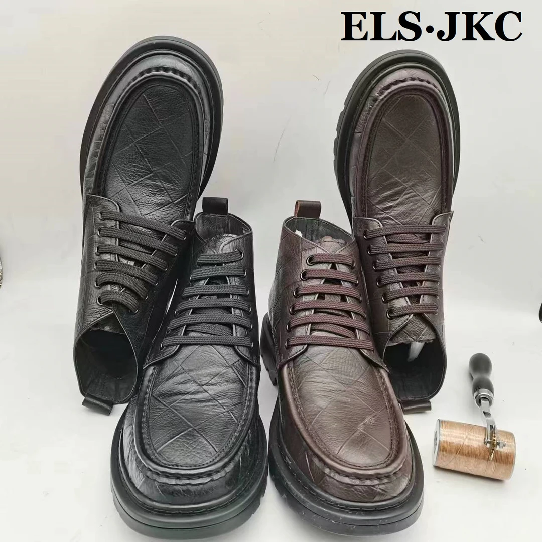 ELS·JKC品牌，男士俄款绒里绅士商务潮鞋