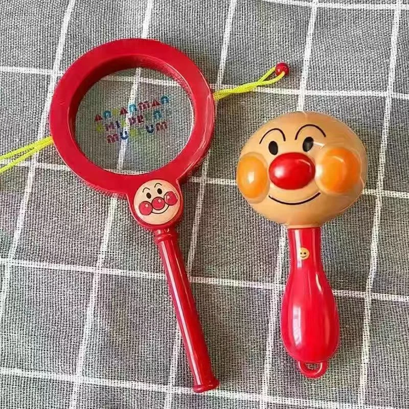 益智手摇拨浪鼓新生宝宝抓握面包超人沙锤安抚玩具0-6月婴儿玩具