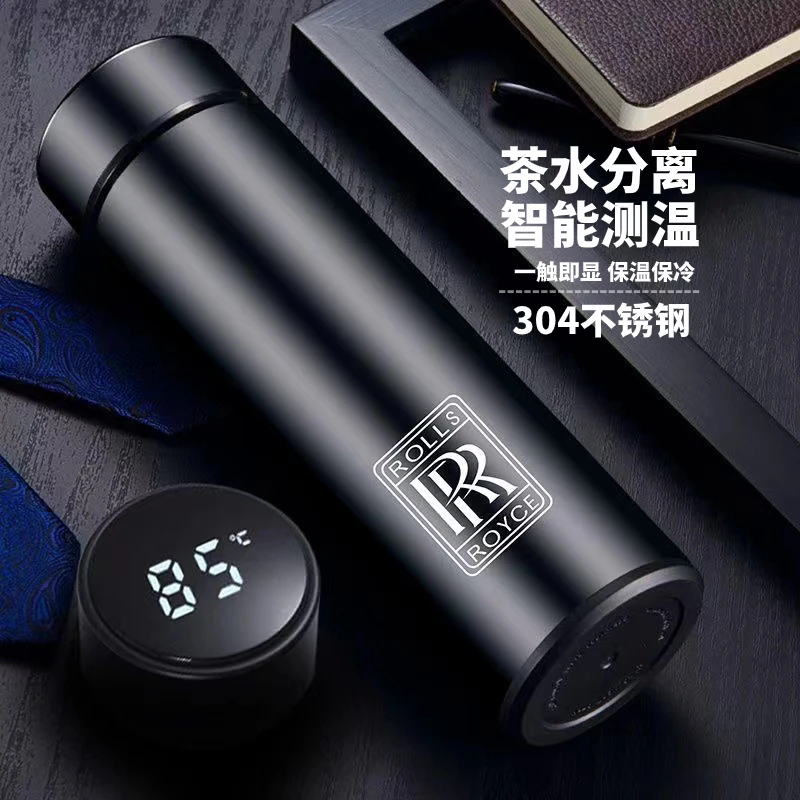 车载高档不锈钢水杯茶水分离大容量男保温杯家用茶杯高颜值500ml