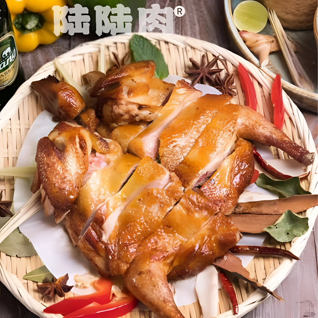 陆陆肉（真空包装）外出游玩 开袋即食 清真入味烧鸡1.9-2.1斤只装