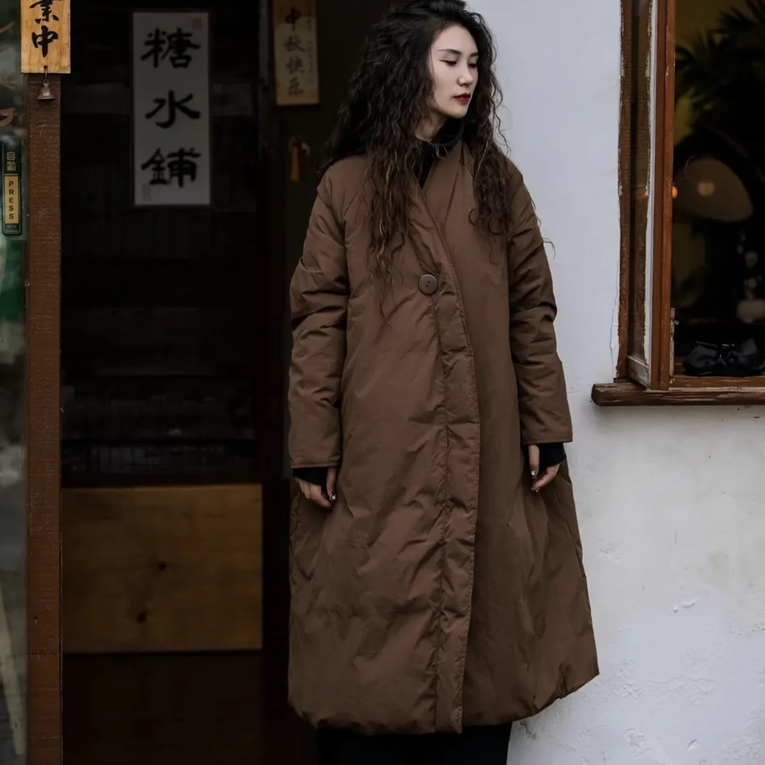 原创新款2024冬季新国标羽绒服女保暖高品质气质中长款宽松厚外套