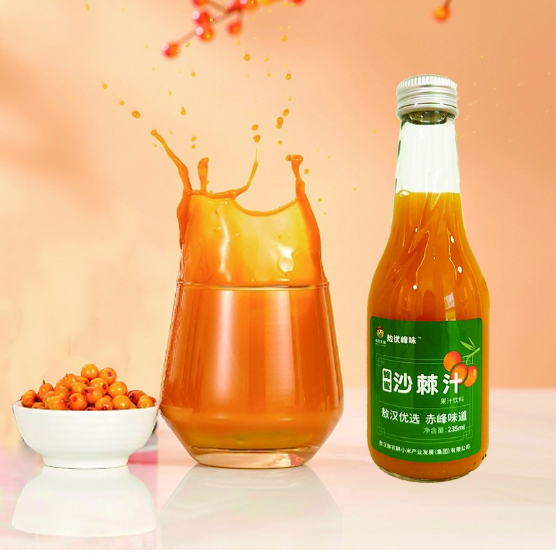 B-003敖优峰味即饮蜂蜜沙棘汁酸甜优选内蒙古敖汉特产235ml*6/箱
