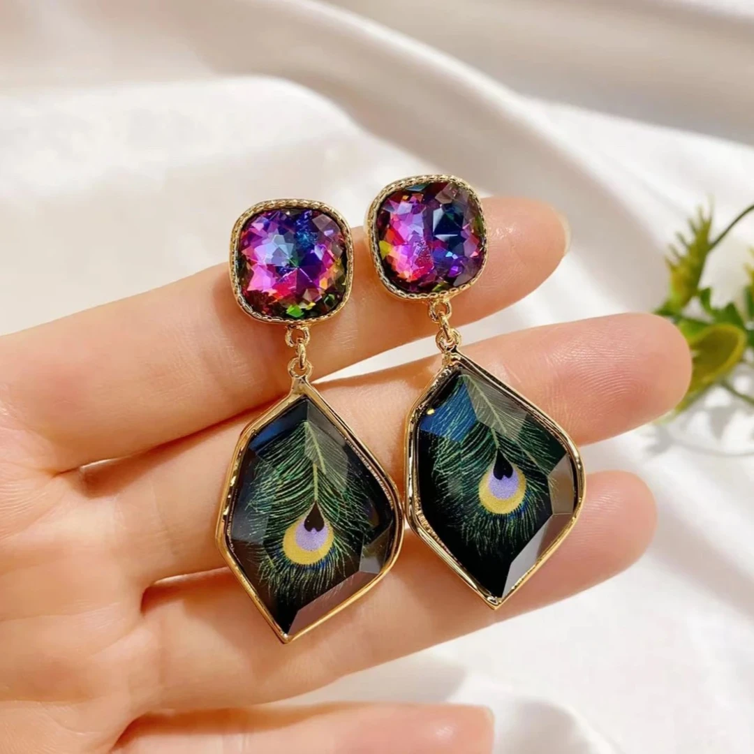 铜合金耳饰 【花泥】气质时尚轻奢优雅重工个性百搭-695