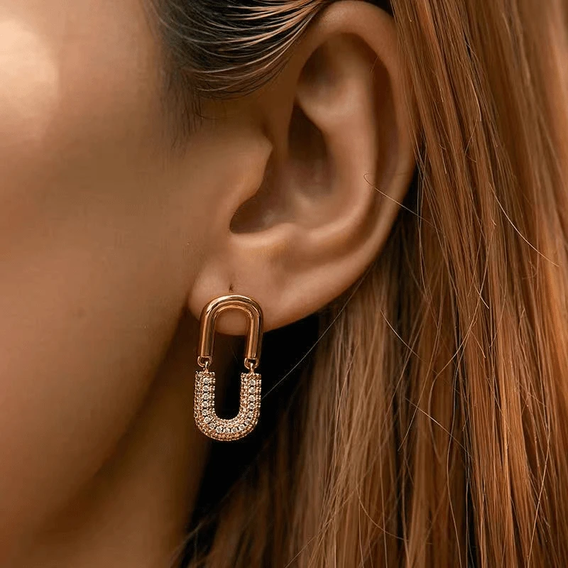 铜合金耳饰  【高级感】气质轻奢时尚百搭简约个性精致-572