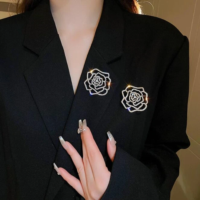 铜合金玻璃胸针 【花期】小香风气质轻奢时尚精致优雅经典-220