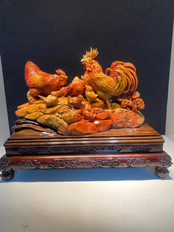 寿山石山水田黄印章印摆件貔貅手把件石雕工艺品入门玄关奇石山水